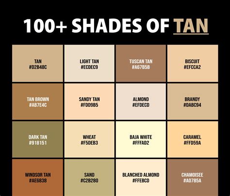 b tan color chart.